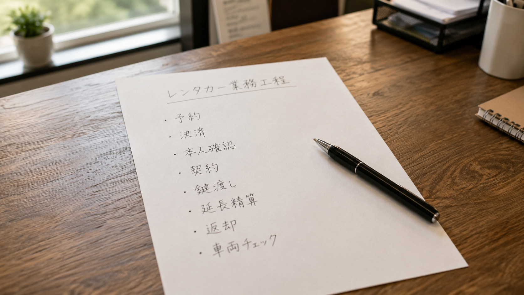 業務工程の書き出しメモ