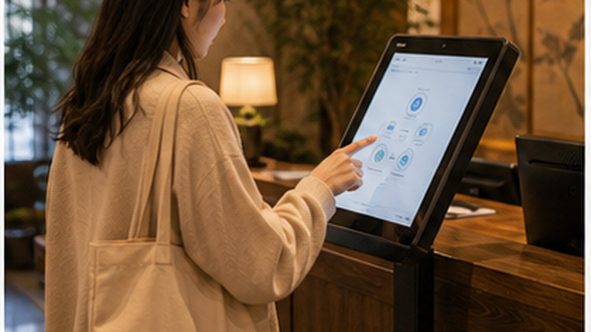 多言語チェックイン画面の利用イメージ