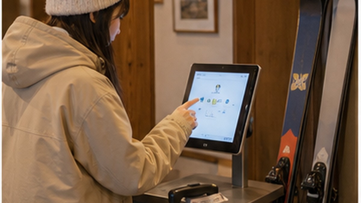 多言語チェックイン画面の利用イメージ