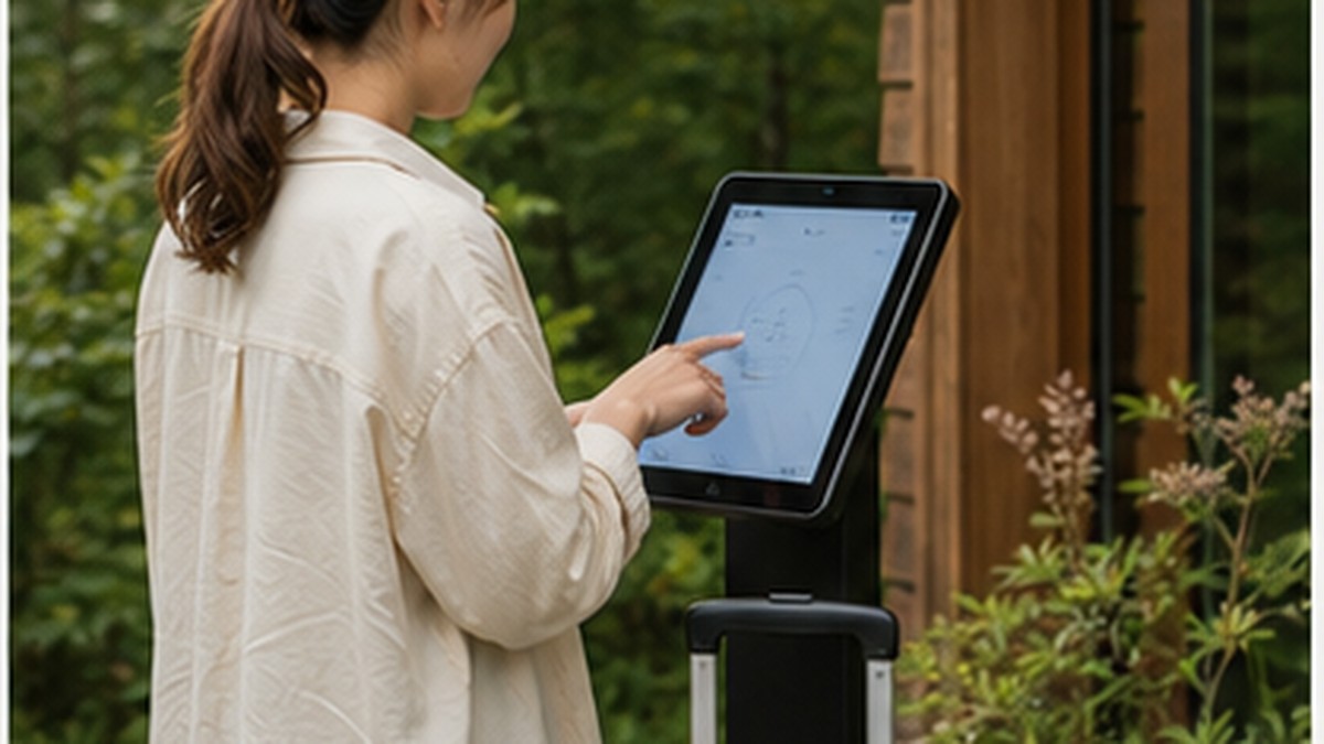 多言語チェックイン画面の利用イメージ