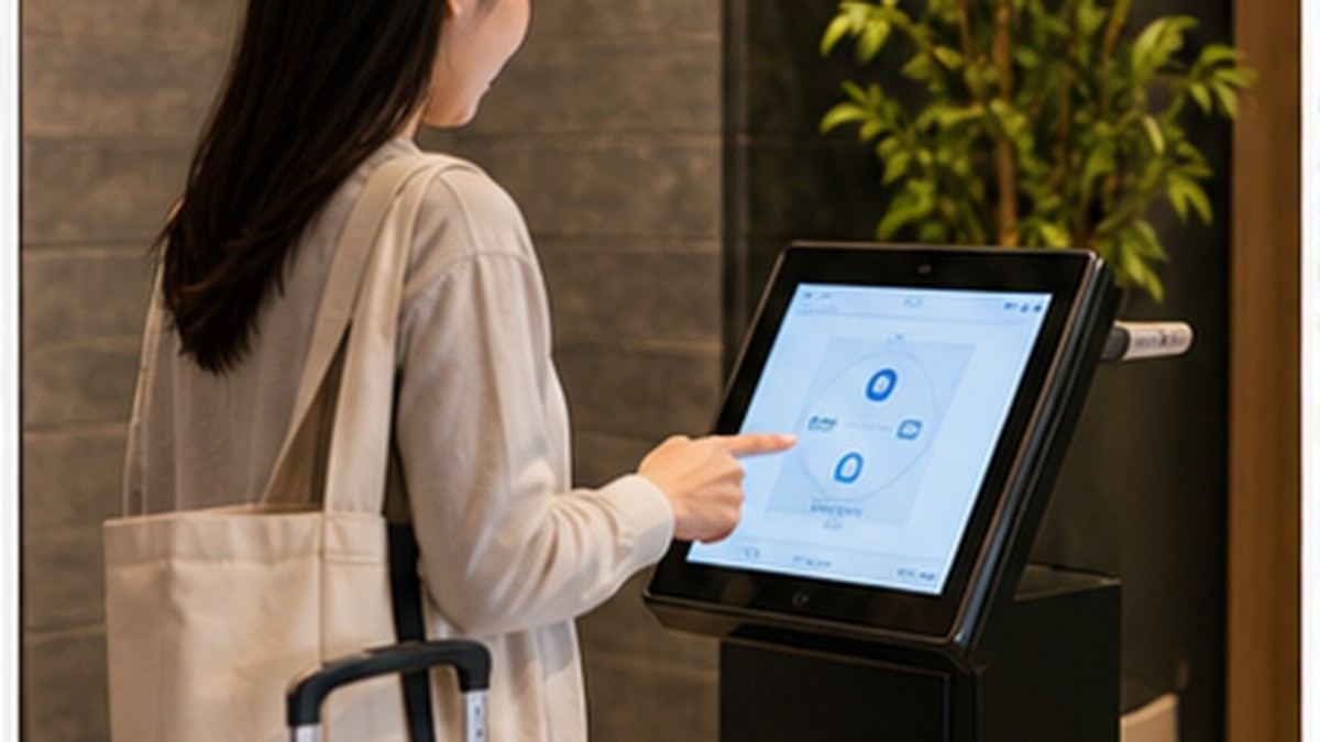 多言語チェックイン画面の利用イメージ