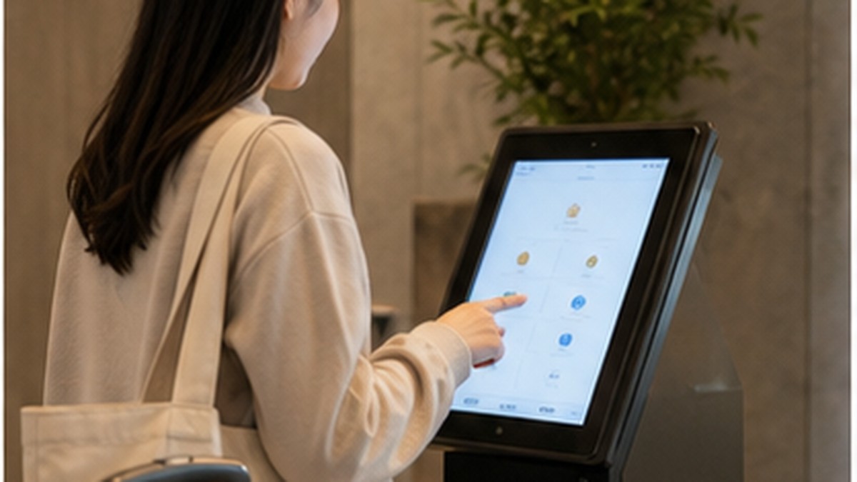 多言語チェックイン画面の利用イメージ