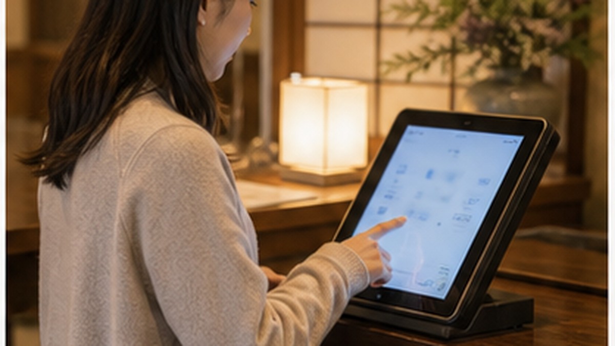 多言語チェックイン画面の利用イメージ